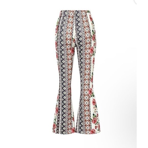 Forbidden Pants- Boho Flare Bell Bottom - 70s Style High Waist - Picture 4 of 9